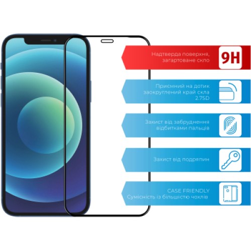 Стекло защитное ACCLAB Full Glue Apple iPhone 12 Pro Max (1283126508233)