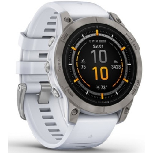 Смарт-годинник Garmin EPIX PRO (g2), 47, Saph, Ti Whitestone, GPS (010-02803-21)
