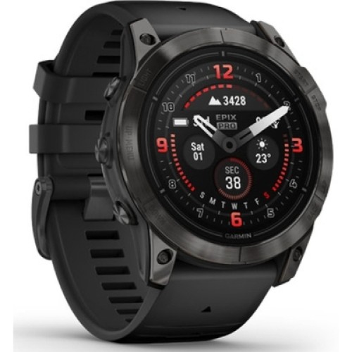 Смарт-часы Garmin EPIX PRO (g2), 51, Saph, CarbonGray DLC Ti, Black, GPS (010-02804-01)