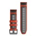 Ремешок для смарт-часов Garmin epixPRO (g2), 26mm QuickFit FlameRed/Grpt Silicone (010-13281-04)