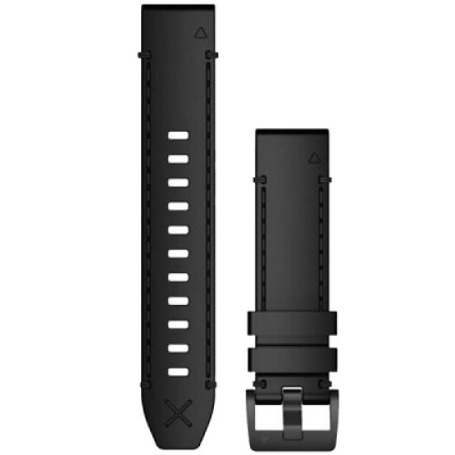 Ремешок для смарт-часов Garmin MARQ, QuickFit 22m, Black Leather Strap (010-12738-19)