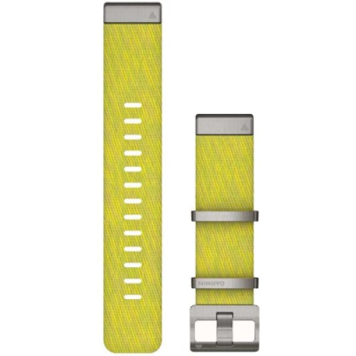Ремешок для смарт-часов Garmin MARQ, QuickFit 22m, Jacquard Weave Nylon Strap, Yel/Green (010-12738-23)