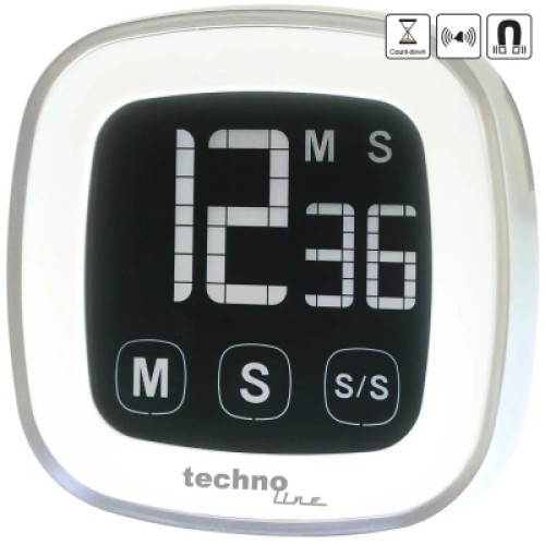Таймер кухонный Technoline KT400 Magnetic Touchscreen White (KT400)