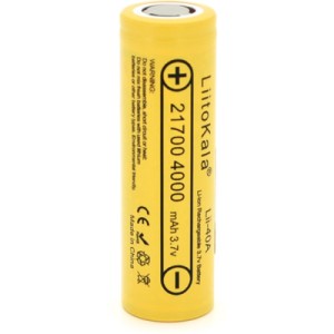 Аккумулятор 21700 4000mah (4000-4300mah), 25A, 3.7V (2.5-4.2V), Yellow, PVC BOX Liitokala (Lii-40A / 23385)