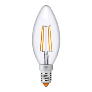 Лампочка Videx LED Filament C37F 4W E14 3000K (VL-C37F-04143)