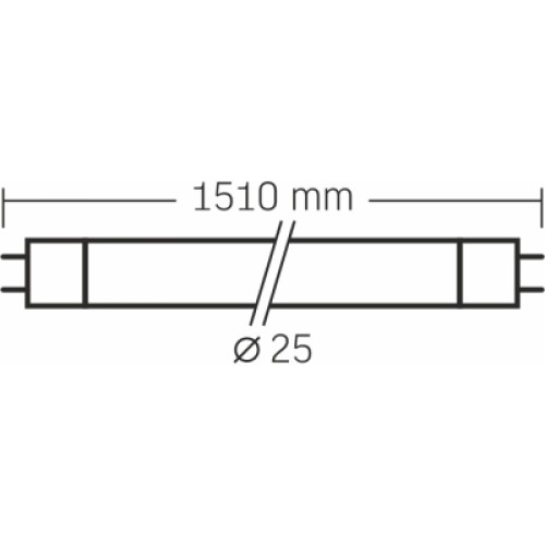 Лампочка Videx LED T8 24W 1.5M 6000K 185-265V матова (VLE-T8-24156)