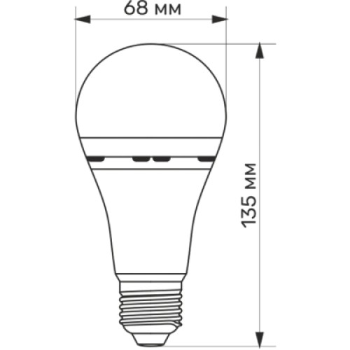 Лампочка TITANUM LED акумуляторна A68 10W E27 4000K 220V (TL-EMA68-10274)