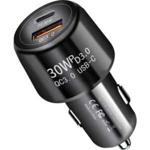 Зарядное устройство XoKo CQC-220 PD Type-C 30W/3A USB 3A Black (CQC-220-BK)