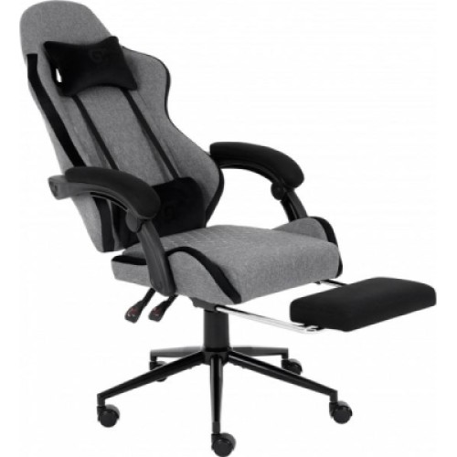 Кресло игровое GT Racer X-2324 Gray/Black (X-2324 Fabric Gray/Black Suede)