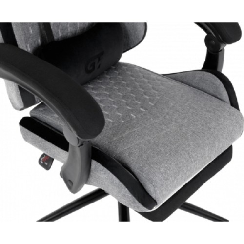 Кресло игровое GT Racer X-2324 Gray/Black (X-2324 Fabric Gray/Black Suede)