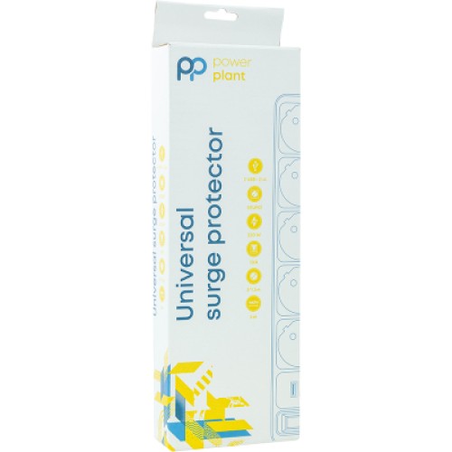 Сетевой фильтр питания PowerPlant 5м, 5 розеток, USB 2.1A (JY-1056U/5) (PPSA10M50S5U)