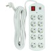 Сетевой фильтр питания PowerPlant 10м, 10 розеток, USB, євро, 100% мідь (YS-N6065/10) (EX610563)