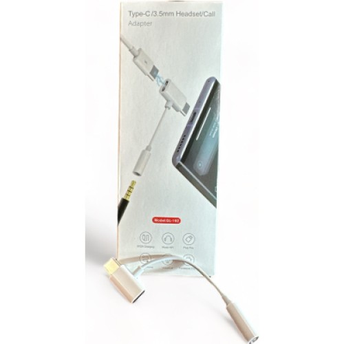 Переходник Type-C to Type-C Jack 3.5mm white AC-202 XoKo (XK-AC-202-WH)