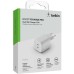 Зарядное устройство Belkin 45W 2хUSB-С GAN PD PPS white (WCH011VFWH)