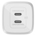 Зарядное устройство Belkin 45W 2хUSB-С GAN PD PPS white (WCH011VFWH)