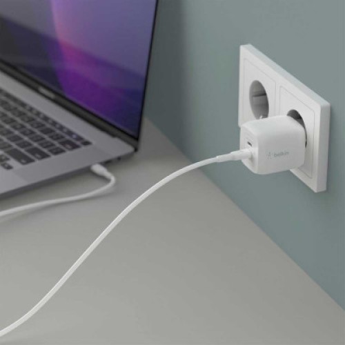 Зарядное устройство Belkin 45W 2хUSB-С GAN PD PPS white (WCH011VFWH)