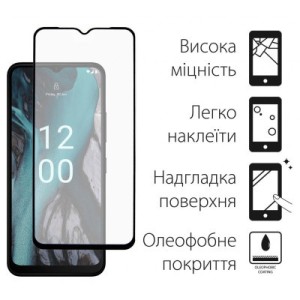 Стекло защитное Dengos Full Glue Nokia C22 (black) (TGFG-305)