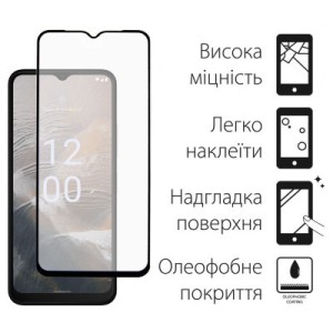 Стекло защитное Dengos Full Glue Nokia C32 (black) (TGFG-306)