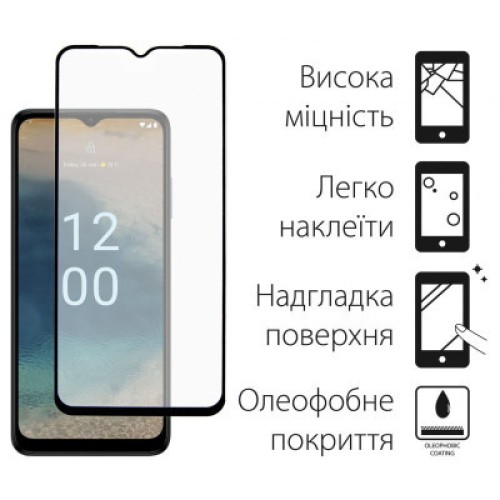Стекло защитное Dengos Full Glue Nokia G22 (black) (TGFG-307)