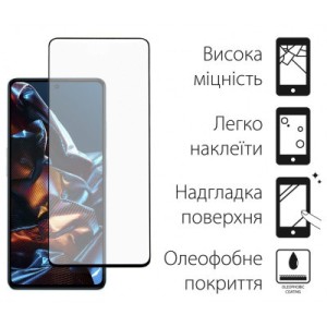 Стекло защитное Dengos Full Glue Poco X5 Pro 5G (black) (TGFG-303)