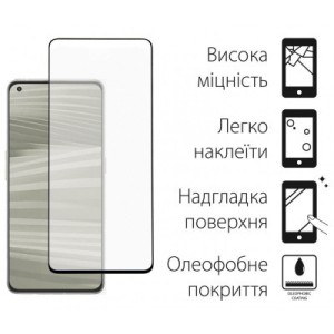 Стекло защитное Dengos Full Glue Realme GT 2 Pro (black) (TGFG-299)