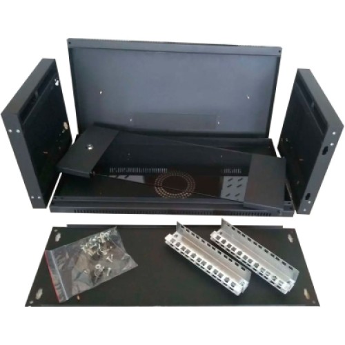 Шкаф настенный Hypernet 4U 19" 600x450 (WMNC-4U-FLAT-BLACK)