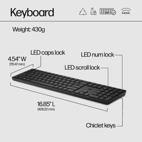 Клавиатура HP 450 Programmable Wireless UA Black (4R184AA)