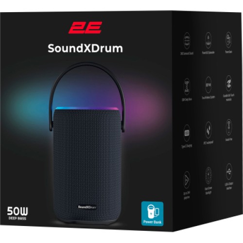 Акустическая система 2E SoundXDrum Black (2E-BSSXDWBK)