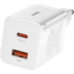 Зарядное устройство Baseus Super Si Pro C+U 30W (CCSUPP-E02) white (948117)