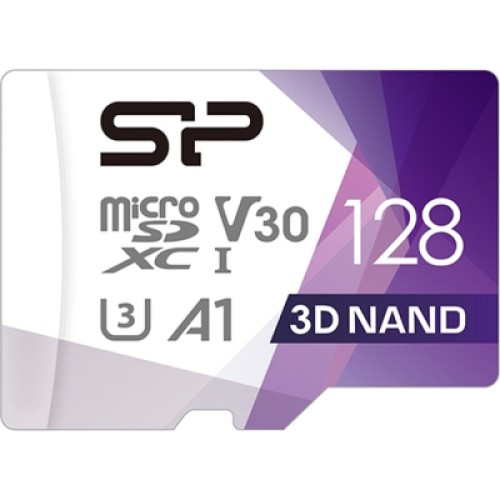Карта памяти Silicon Power 128Gb microSDXC U3 A1 V30 Superior Color 100R/80W + adapter (SP128GBSTXDU3V20AB)