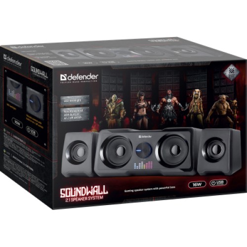 Акустическая система Defender Soundwall USB Black (65214)
