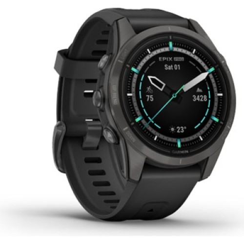 Смарт-часы Garmin EPIX PRO (g2), 42mm, Saph, CrbnGry DLC Ti, Black, GPS (010-02802-15)