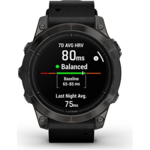 Смарт-годинник Garmin EPIX PRO (g2), 47, Saph, CrbnGryDLCTi, Blck Lthr, Excl, GPS (010-02803-30)