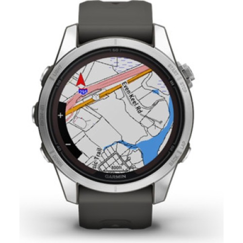 Смарт-часы Garmin fenix 7S Pro Solar, Glass, SS w/Graphite band, GPS (010-02776-01)