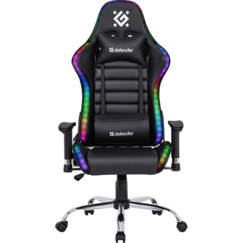 Кресло игровое Defender Ultimate RGB Black (64355)