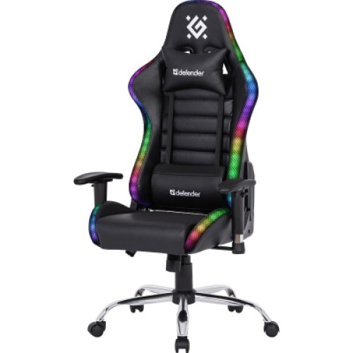 Кресло игровое Defender Ultimate RGB Black (64355)