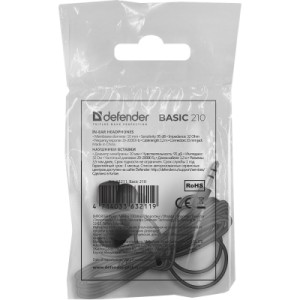 Наушники Defender Basic 210 Black (63211)