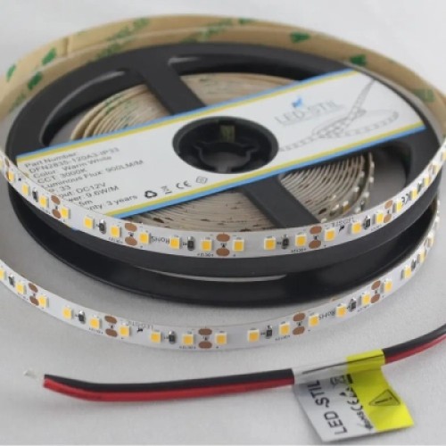 Светодиодная лента LED-STIL 3000K 9,6 Вт/м 2835 120 діодів IP33 12 Вольт 900 lm (DFN2835-120A3-IP33)