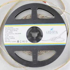 Світлодіодна стрічка LED-STIL 4000K 4,8 Вт/м 2835 60 діодів IP65 12 Вольт 450 lm нейтральне світло (DFN2835-60A4-IP65)
