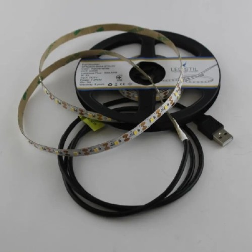 Светодиодная лента LED-STIL 4000K 7,2 Вт/м 2835 60 діодів IP33 5 Вольт 700 lm нейтральне світло (DFN2835-60A4-IP33-5V)