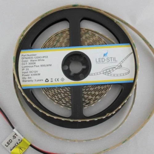 Светодиодная лента LED-STIL 4000K 9,6 Вт/м 2835 120 діодів IP33 24 Вольта 1000 lm нейтральне світло (DFN2835-120A4-IP33-24V)