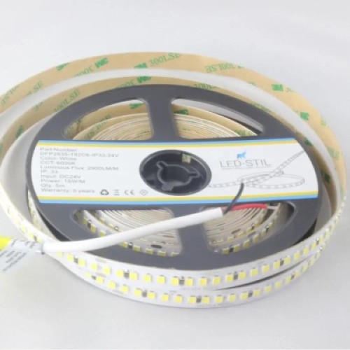 Светодиодная лента LED-STIL 6000K 18 Вт/м 2835 192 діода IP33 24 Вольта 2900 lm холодне світло (DFP2835-192C6-IP33-24V)