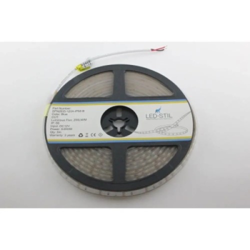 Светодиодная лента LED-STIL 9,6 Вт/м 2835 120 діодів IP68 12 Вольт 130 lm СИНІЙ (DFN2835-120A-IP68-B)