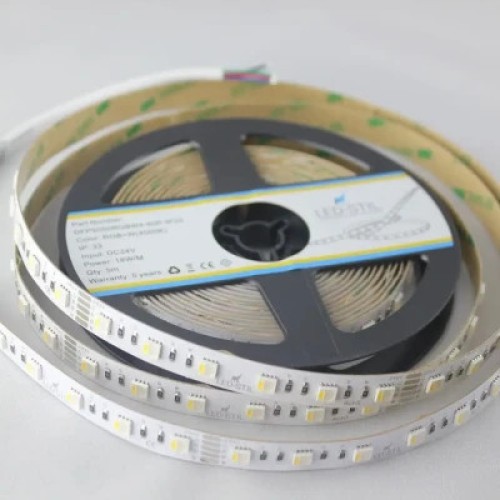 Светодиодная лента LED-STIL RGB+W 4000К 18 Вт/м 5050 60 діодів IP33 24 Вольта 180 lm кольорова (DFP5050RGBW4-60P-IP33-24V)