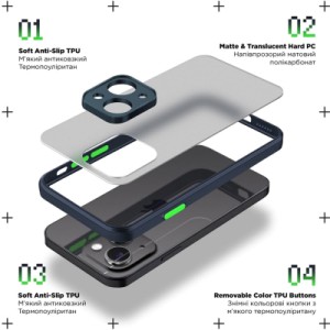 Чехол для мобильного телефона Armorstandart Frosted Matte Xiaomi Redmi 12 4G Blue (ARM68551)