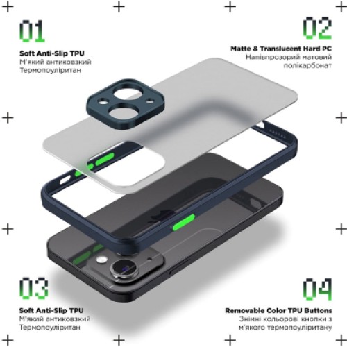 Чехол для мобильного телефона Armorstandart Frosted Matte Xiaomi Redmi 12 4G Blue (ARM68551)