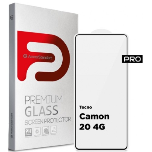 Стекло защитное Armorstandart Pro Tecno Camon 20 4G Black (ARM69119)