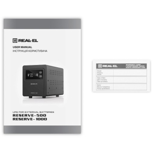 Источник бесперебойного питания REAL-EL RESERVE-1000 (EL122100004)