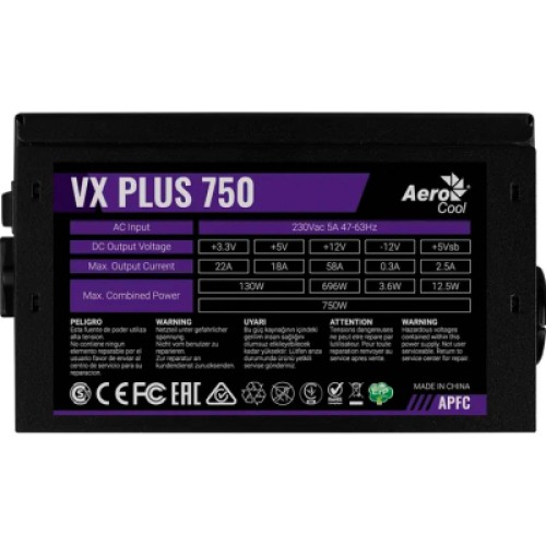 Блок питания AeroCool 750W VX Plus 750 (ACPN-VS75AEY.11)