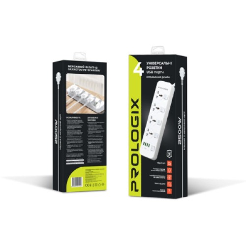 Сетевой фильтр питания Prologix Premium PR-SC4408W (PR-SC4408W)